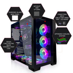 Gaming PC High-End | Intel Core i9-13900KF - 8+16 Kerne | 32GB DDR5 TeamGroup T-Force | Nvidia GeForce RTX 4070 TI 12GB | 1TB M.2 SSD (NVMe) MSI Spatium